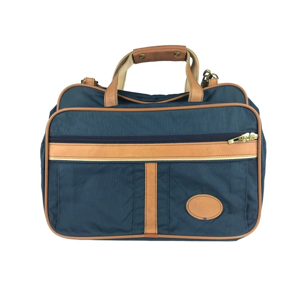 Boyt Unisex‎ Adults Blue Brown Runaways Shoulder Strap Zip Pockets Messenger Bag
